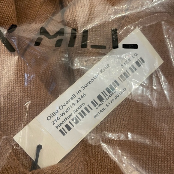 Alex Mill Ollie Overall in Sweater Knit Heather Acorn New with Tags! - Picture 4 of 7